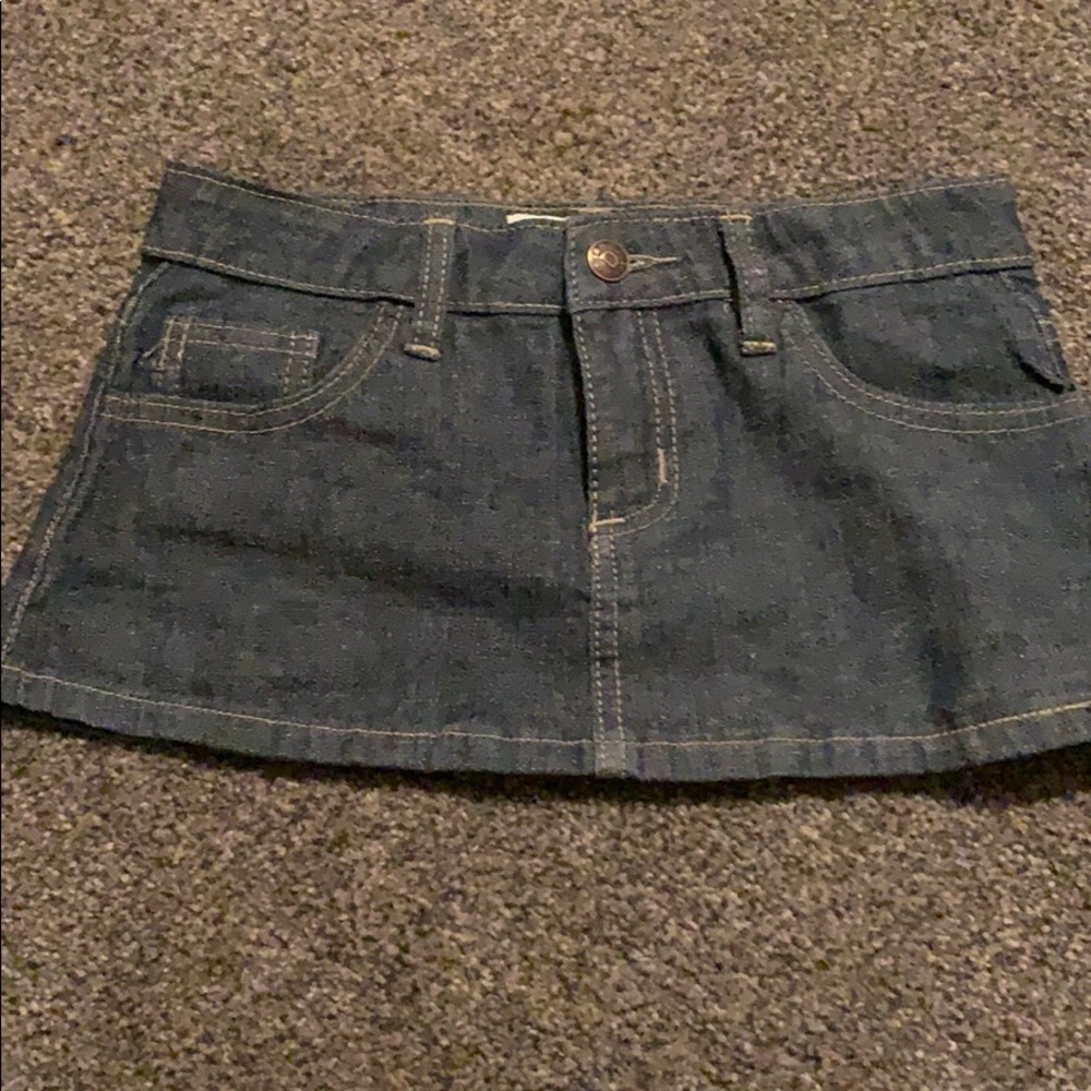 Diamante jeans skirt mini size small girls